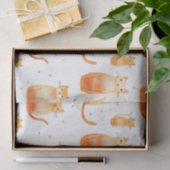 Oranje Stippen en Katten Medium Gift Bag Tissuepapier (Geschenk)