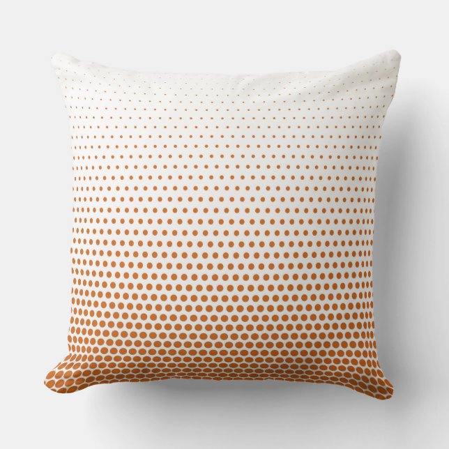 Oranje Stippen Modern White Kussen (Voorkant)
