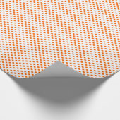 Oranje Stippen op Wit Cadeaupapier (Hoek)