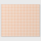 Oranje Stippen op Wit Cadeaupapier (Vlak)
