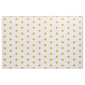 Oranje stippen op wit stof (Yard (91,4 cm))