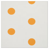 Oranje stippen op wit stof (Swatch)