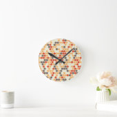 Oranje stippen ronde klok (Huis)