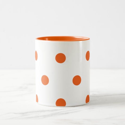 Oranje Stippen Tweekleurige Koffiemok (Center)