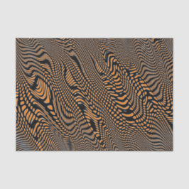 ORANJE STOFPapier HALLOWEEN ZWARTE PSYCHEDELIS Tissuepapier