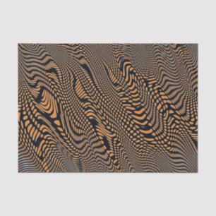 ORANJE STOFPapier HALLOWEEN ZWARTE PSYCHEDELIS Tissuepapier