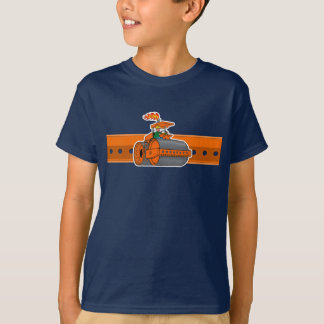 Oranje stoomroller t-shirt
