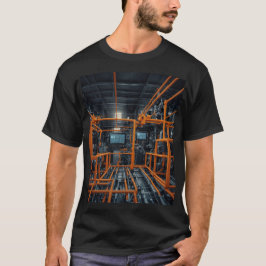 Oranje straal: de hartslag van de Automated Factor T-shirt