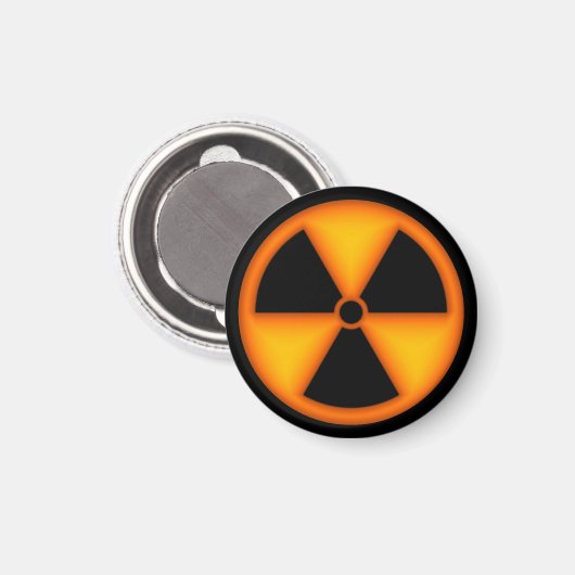 Oranje stralingssymbool magneet (Voorkant / Achterkant)