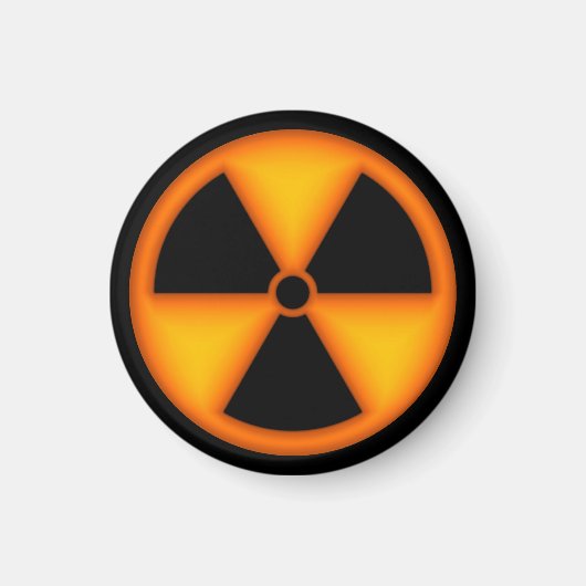 Oranje stralingssymbool magneet (Voorkant)