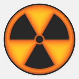 Oranje stralingssymbool Sticker