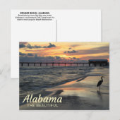 Oranje strand, Alabama Golfkust Briefkaart (Voorkant / Achterkant)