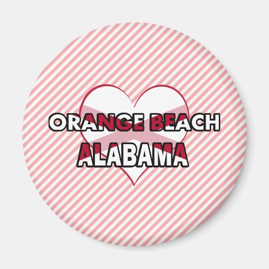 Oranje strand, Alabama Magneet (Voorkant)