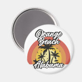 Oranje strand, Alabama Magneet (Voorkant / Achterkant)