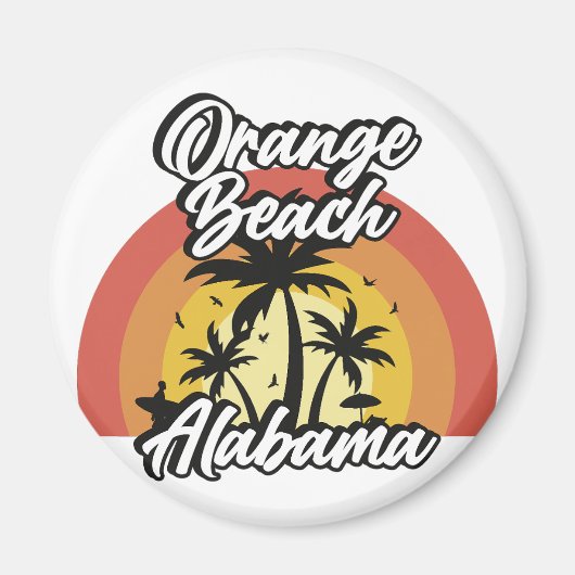 Oranje strand, Alabama Magneet (Voorkant)