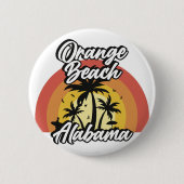 Oranje strand, Alabama Ronde Button 5,7 Cm (Voorkant)