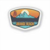 Oranje strand, Alabama Sticker (Voorkant)