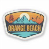 Oranje strand, Alabama Sticker (Voorkant)