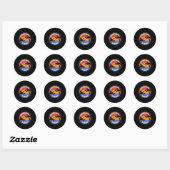 Oranje strand Alabama Sunset Paradise Ronde Sticker (Vel)