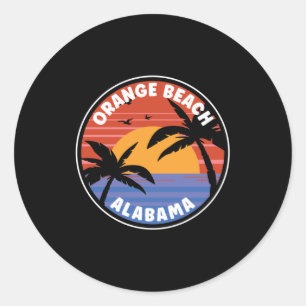 Oranje strand Alabama Sunset Paradise Ronde Sticker
