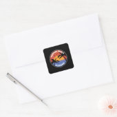 Oranje strand Alabama Sunset Paradise Vierkante Sticker (Envelop)