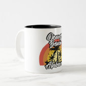 Oranje strand, Alabama Tweekleurige Koffiemok (Voorkant links)