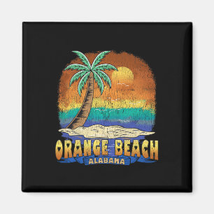 Oranje strand Alabama Vintage noodlijdende souveni Magneet
