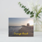 Oranje strand briefkaart (Staand voorkant)