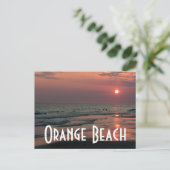 Oranje strand briefkaart (Staand voorkant)