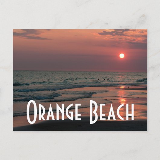 Oranje strand briefkaart (Voorkant)