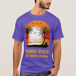 Oranje strand Golf Shores Alabama  - Zonnewisselin T-shirt