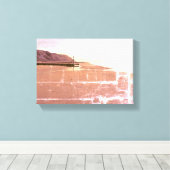 Oranje strand in Mundesley, Verenigd Koninkrijk, d Canvas Afdruk (Insitu (Houten vloer))