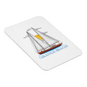 Oranje strand kust Nautical Sailor Magneet (Rechterzijde)