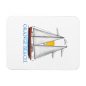 Oranje strand kust Nautical Sailor Magneet (Horizontaal)