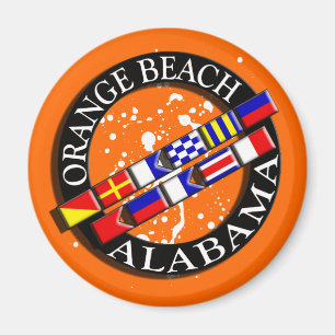 Oranje strand Nautical Magnet