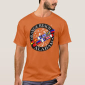 Oranje strand Nautical T-shirt (Voorkant)