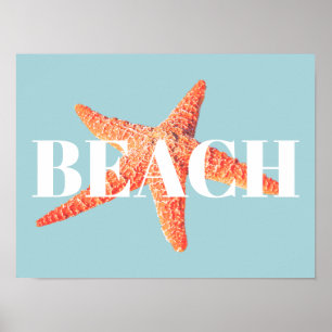 Oranje strand poster