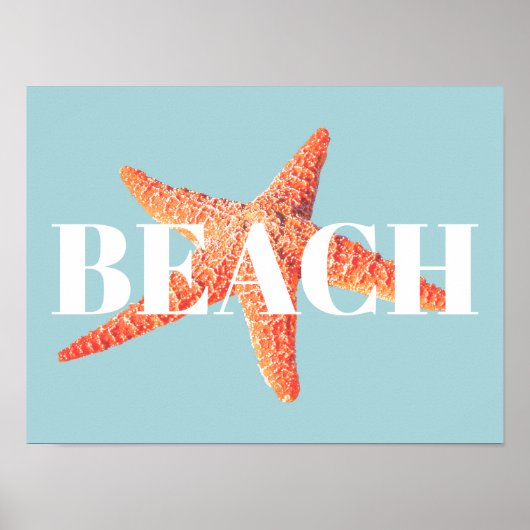 Oranje strand poster (Voorkant)