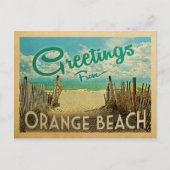 Oranje-strand-reisreis Briefkaart (Voorkant)