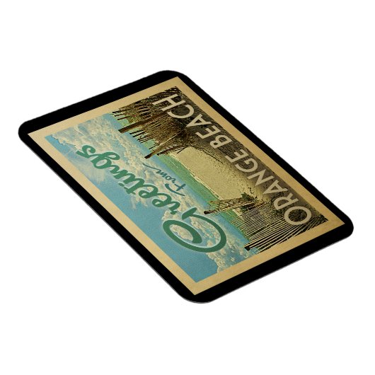 Oranje-strand-reisreis Magneet (Rechterzijde)