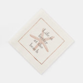 Oranje strand zeester servet (Hoek)