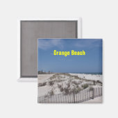 Oranje strandmagneet magneet (Voorkant / Achterkant)