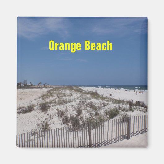 Oranje strandmagneet magneet (Voorkant)