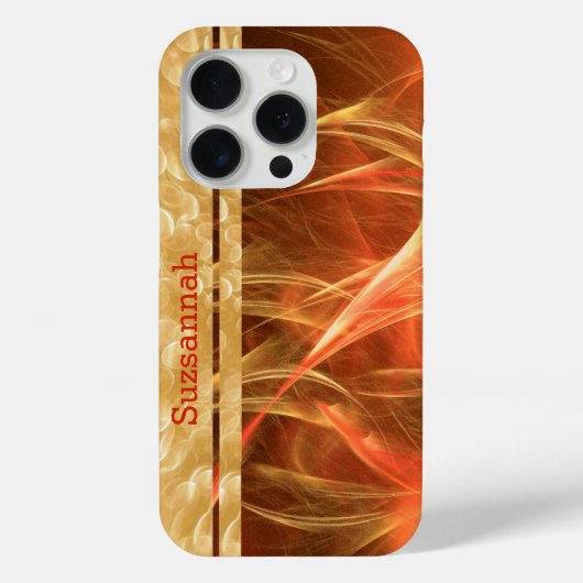 Oranje Streaks Champagne Bubbles Case-Mate iPhone Case (Achterkant)