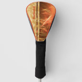 Oranje Streaks Champagne Bubbles Golfheadcover (Voorkant)