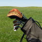 Oranje Streaks Champagne Bubbles Golfheadcover (Insitu)