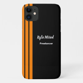 Oranje streep zwart Case-Mate iPhone case