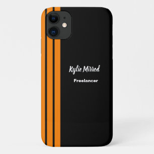 Oranje streep zwart Case-Mate iPhone case