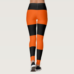 Oranje strempatroon leggings