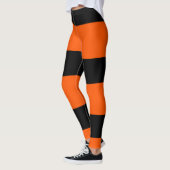 Oranje strempatroon leggings (Links)